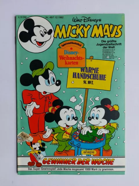 Ehapa - Micky Maus Nr. 49 / 07.12.1982 - Top Zustand / Z1 (mit Beilage)