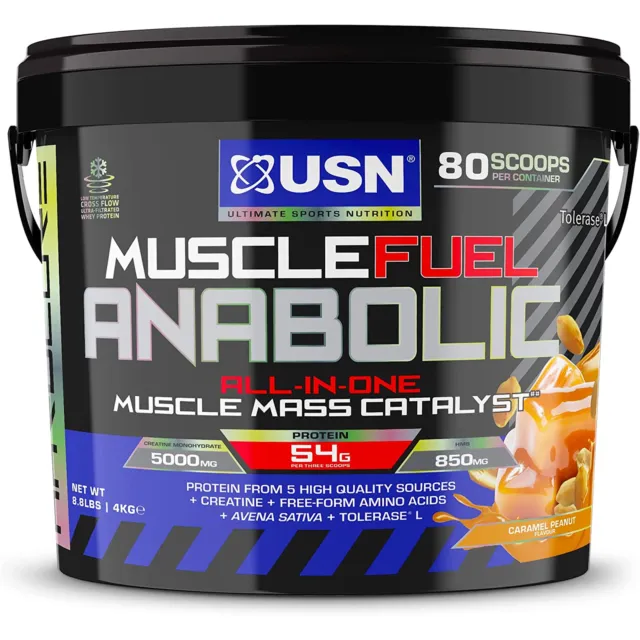 USN Muscle Fuel Anabolic All-In-One Lean Muscle Gainer 2kg & 4kg AMAZING VALUE