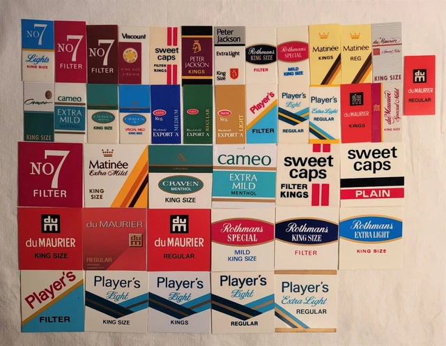 42 CIGARETTE VENDING Machine Advertising Ads Display Cards Labels ...