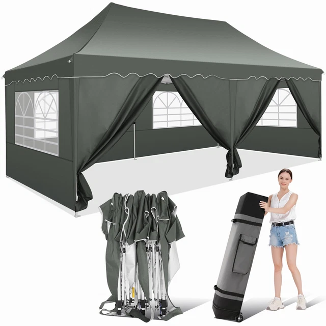 Falt Pavillon WASSERDICHT Pavillion Gartenzelt Partyzelt Dachmaß 3x3m & 3x6m