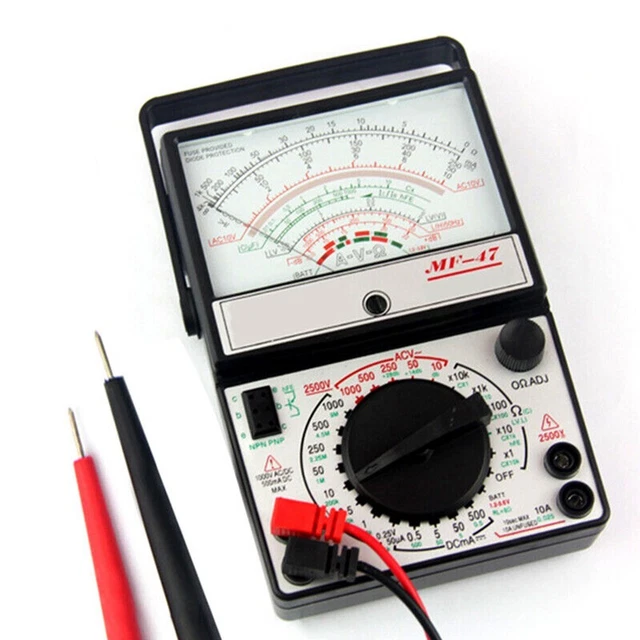 Amperometro Ohmmetro-MF-47 Multimetro Analogico AC/DC 1000V Voltmetro Tester Metro