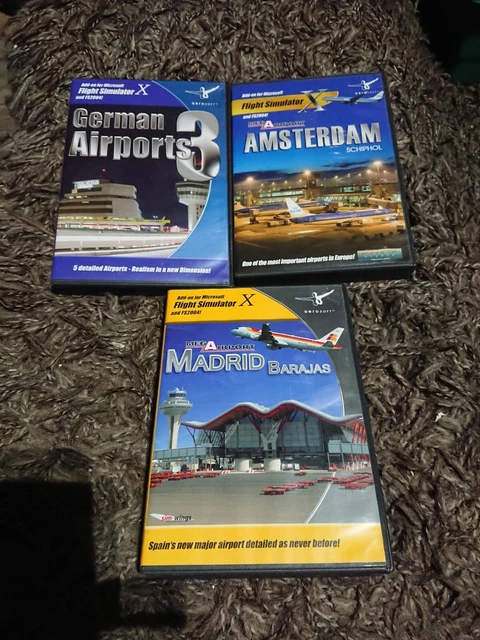 Flight Simulator Madrid / Amsterdam / German Airports (PC DVD)