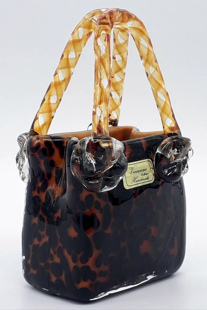 Vincenza collection handmade top glass handbag
