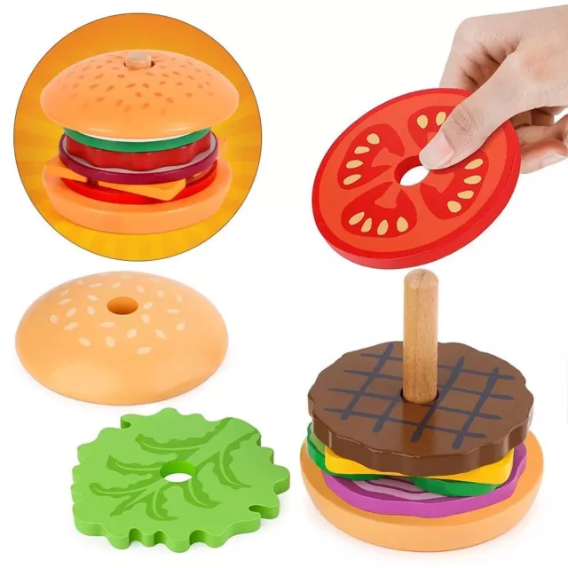 Sandwich Fine Motor Skill Stacking Toys Preschool Educational Toys Burger