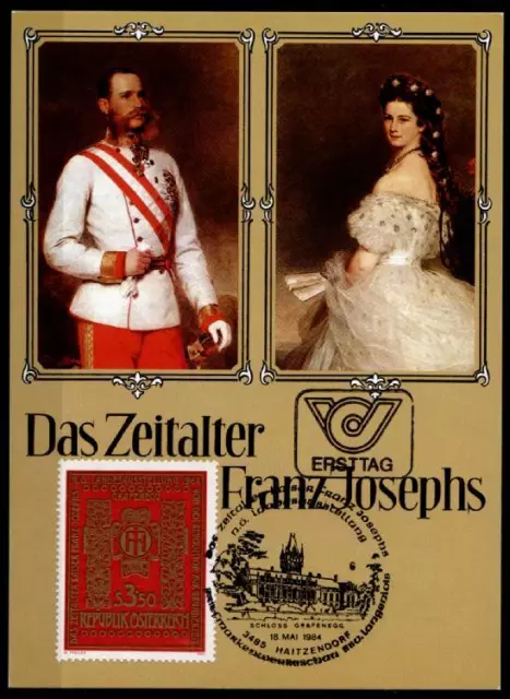 Kaiser Franz Joseph und Elisabeth (Sisi). Maximumkarte. Österreich 1984