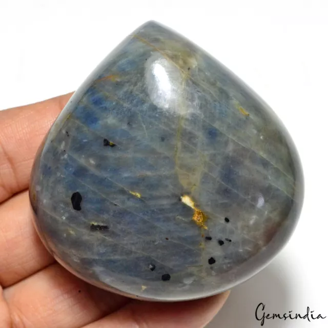 1170 Cts Natural Untreated Blue Sapphire Pear Cab Huge Size Loose Gem-65x64x26mm