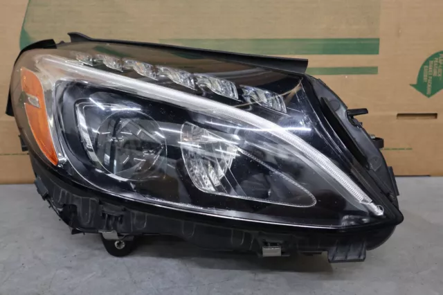 2015-2018 Mercedes-Benz C300 W205 OEM Static LED Headlight Right Passenger Side