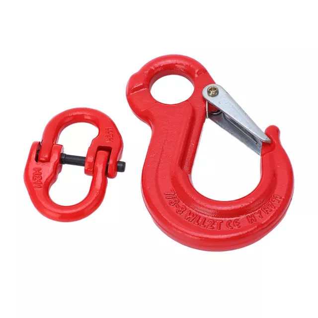 Heavy Duty 2T Chain Hook Slip Hook Eye Sling Clevis Hooks With 2 Buckle