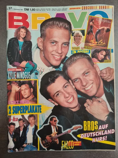 BRAVO 37/1988 Heft Komplett -Kylie Minogue,Patrick Swayze, Falco,Spandau Ballet-
