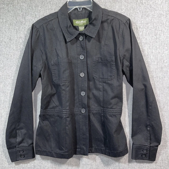 EDDIE BAUER AUTHENTIC Outdoor Outfitter Jacket EST 1920 Women’s L Black