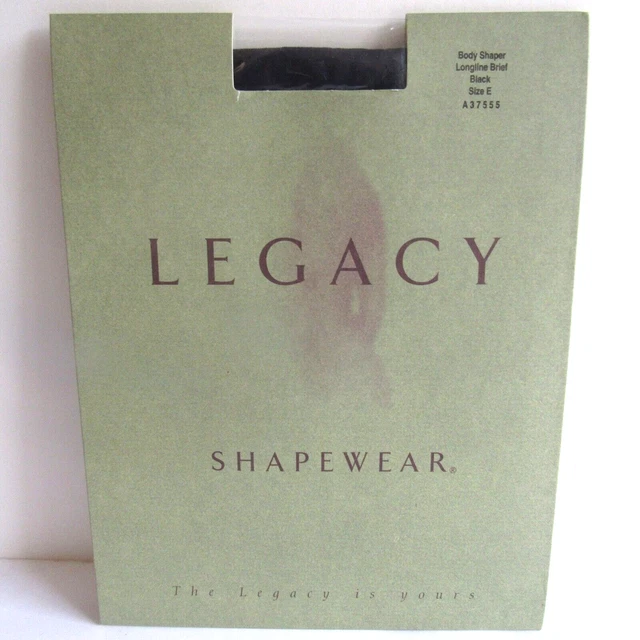 Legacy Shapewear Body Shaper Longline Brief SZ E Black