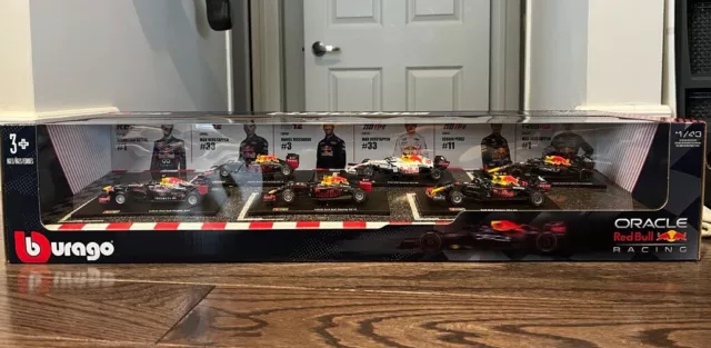 Burago Red Bull Racing Formula 1 F1 1:43 Scale Die Cast - 6 Cars Pack Set