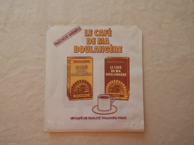 Lot de 12 Anciens Sacs en Papier Publicitaires " LE CAFE DE MA BOULANGERE "