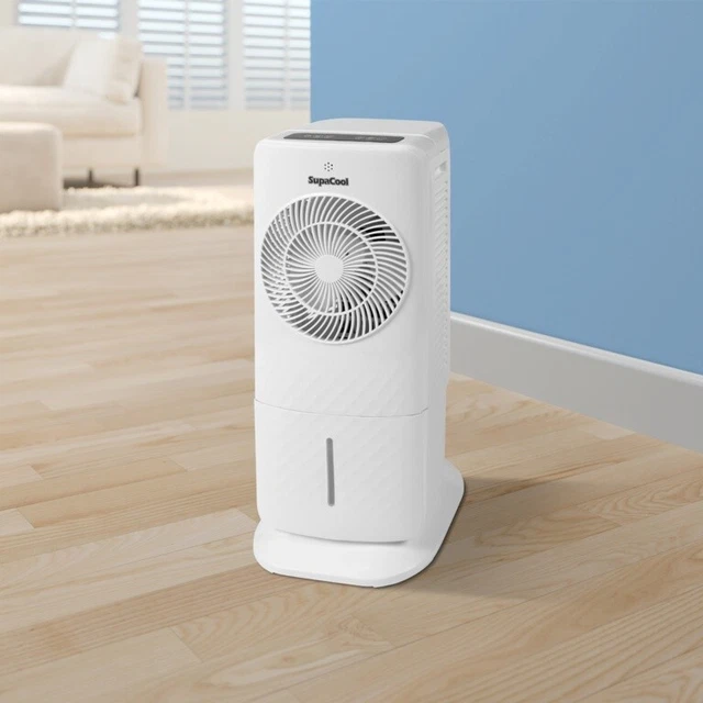 65W Watts Air Cooler Remote Control Fan 3 Speed White Low Energy Cost Supacool