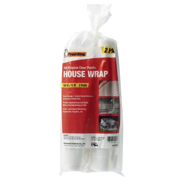 Frost King® 2P101527 All-Purpose Clear Polyethylene Sheeting, 10' X 15' X 2.7 Mi