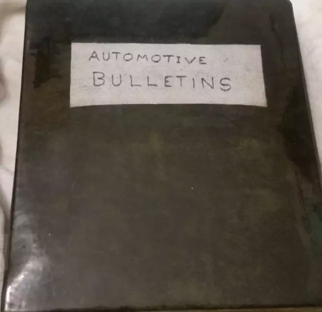 Vintage Binder Full of 1970s Ford Automotive Technical Service Manual Bulletins