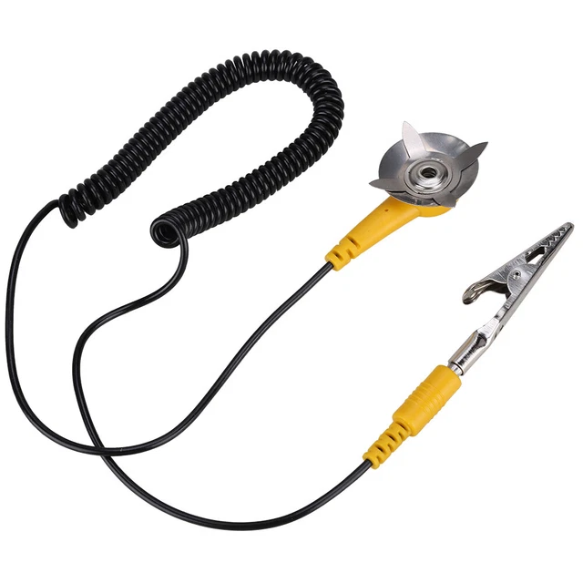 Câble De Mise à La Terre Antistatique Pvc Pu Matériel Crocodile Antistatique Cli