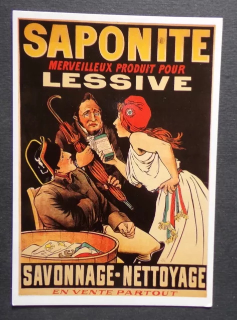 TH965A) CP reproduction ancienne affiche publicité LESSIVE SAPONITE