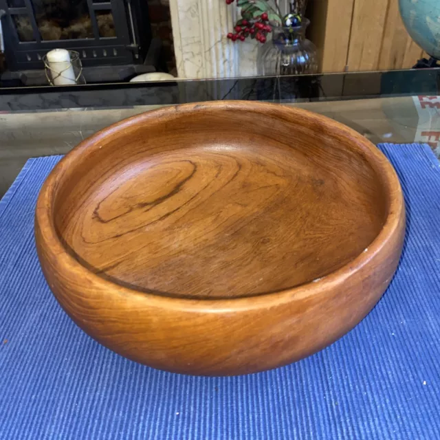 Handcarved Solid Teakwood bowl made in Thailand