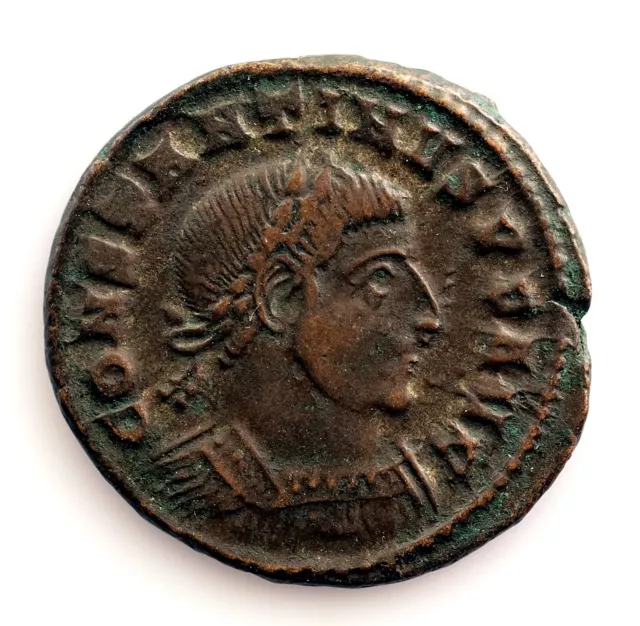 Empire Romano-Constantino I.Follis 317-318 D.c. Ticinum. EBC XF Copper 0.2oz