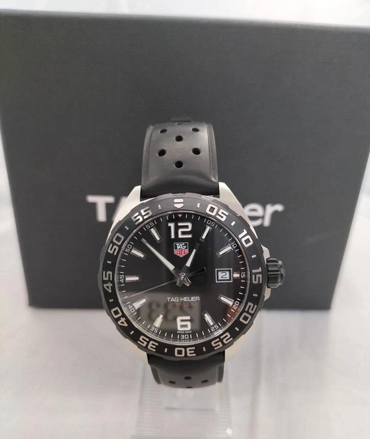 TAG Heuer Formula 1 WAZ1110 Date St.Steel Sapphire Black Slv Quartz Mens Watch