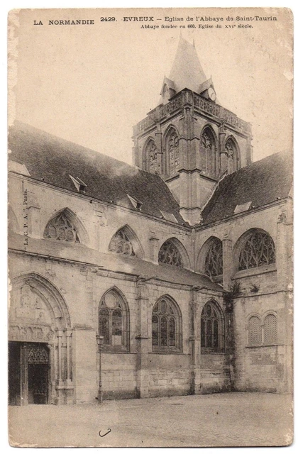 CPA 27 - EVREUX (Eure) - 2429. Eglise de l'Abbaye de Saint-Taurin - Dos simple
