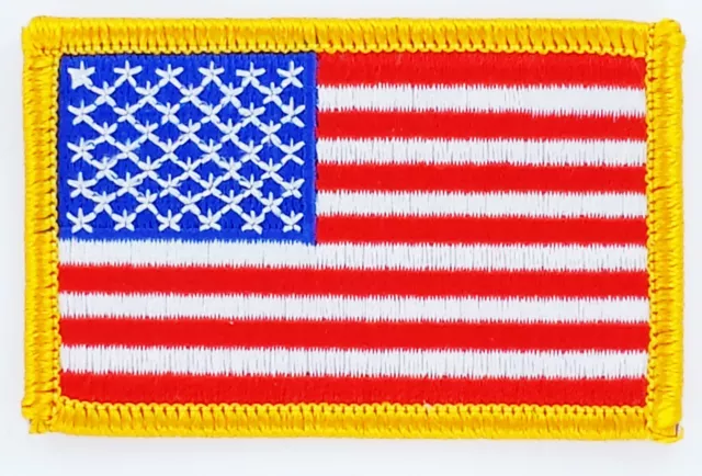 Patch Ecusson Brode Drapeau Usa Americain Etats Unis Insigne Thermocollant Flag