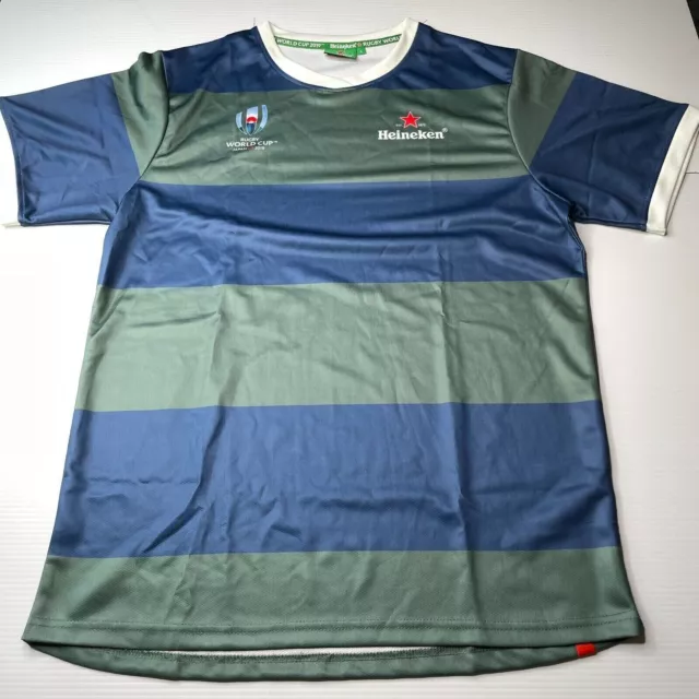 Heineken Japan Rugby World Cup 2019 Jersey Mens Size L Union Striped Casual Fit