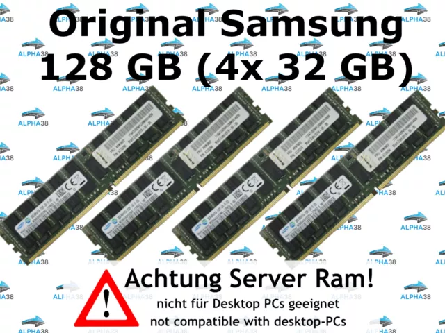 Samsung 128 GB (4x 32 GB) LRDIMM RAM DDR4-2133 Dell PowerEdge R640