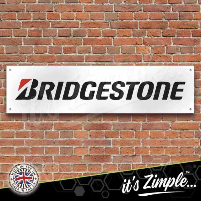 Bridgestone Tyres Logo Banner Garage Workshop Sign Printed PVC Trackside Display