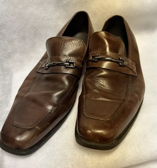 STEVE MADDEN P-CAL Men's Loafer Leather Dress Shoes Dark Brown Size US ...
