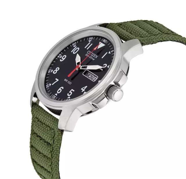 Citizen Eco-Drive Chandler Men's Calendar Black Dial Green 37mm Watch BM8180-03E 2