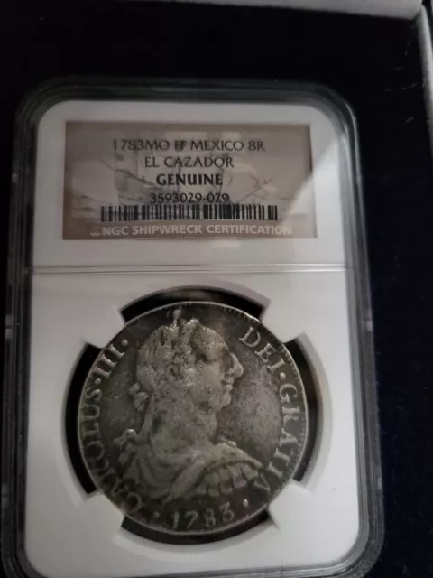 1783-Mo FF Charles III El Cazador Shipwreck 8 Reales Silver NGC Graded