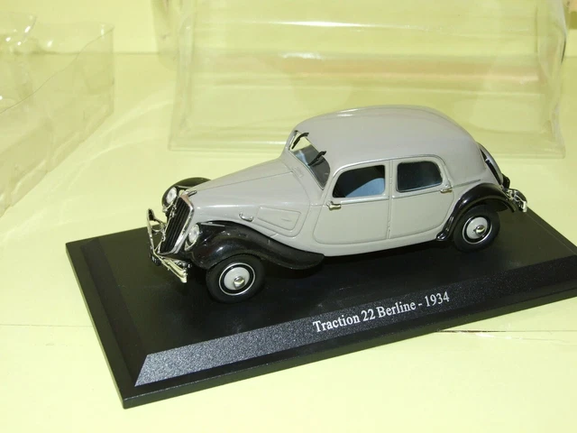 CITROEN TRACTION 22 BERLINE 1934 Gris et Noir UNIVERSAL HOBBIES 1:43 blister