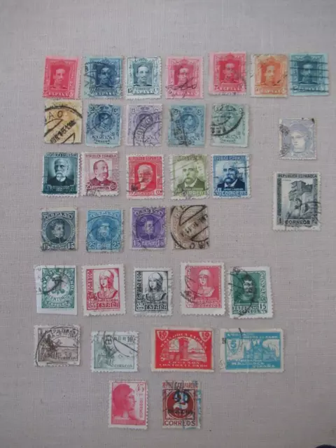 Lot de  Timbres - Stamp ESPAGNE anciens oblitérés avec charnière Lot89