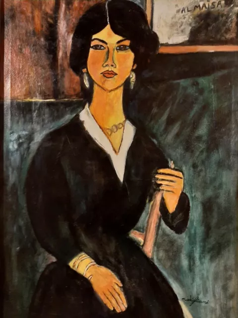 Almaisa,algerina sulla sedia,riproduzione di Modigliani pitt.anonimo