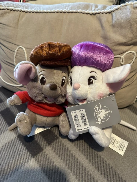 NEW DISNEY THE Rescuers Bernard And Miss Bianca Mice Kids Soft Plush ...