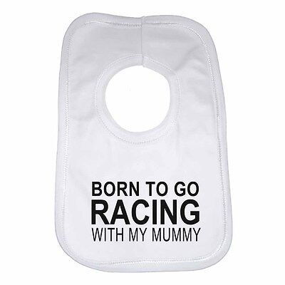 Born To Go Racing con la mia mamma Personalizzata COTONE BABY TUTA per Ragazzi e Ragazze