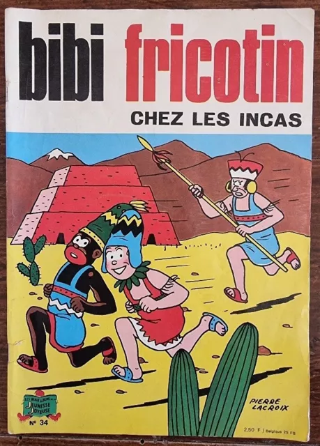 BIBI FRICOTIN chez les incas (N° 34) par Lacroix. 1974. Bel état (2)