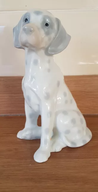 Sitting DALMATION DOG China/Porcelain Ornament Figurine NOT NAO LLADRO VGC