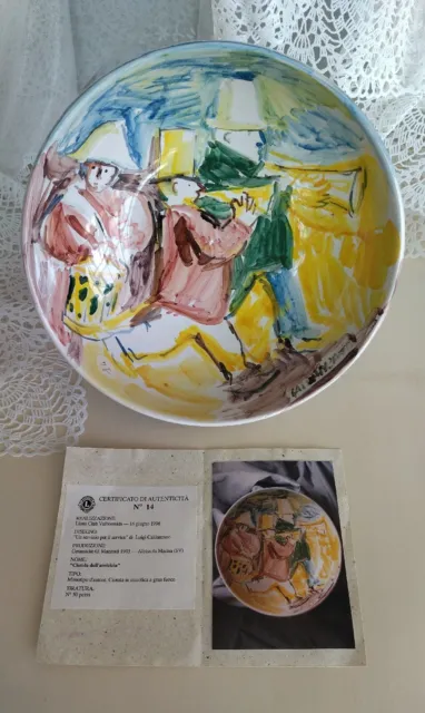 LUIGI CALDANZANO Ciotola ceramica MAZZOTTI Albisola Lions Club Valbormida