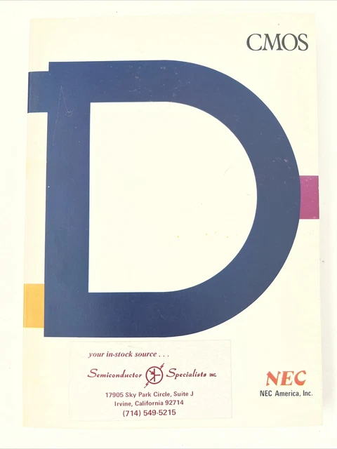NEC CMOS Data Book For CMOS 4000 And 4500 Families