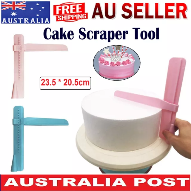 Adjustable Cake Fondant Edges Smoothing Scraper Cream Icing Piping Spatula AUS