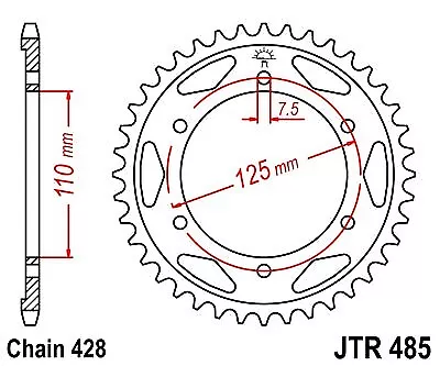 (R48546) Corona JT 485 de acero con 46 dientes