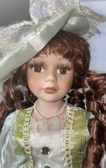 Heritage Signature Collection Porcelain Doll Green Dress