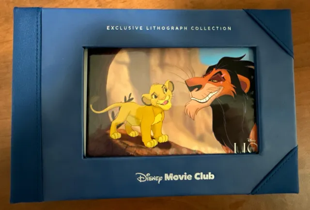 LOT #5: Disney Movie Club Lithograph LOT (12) with Binder