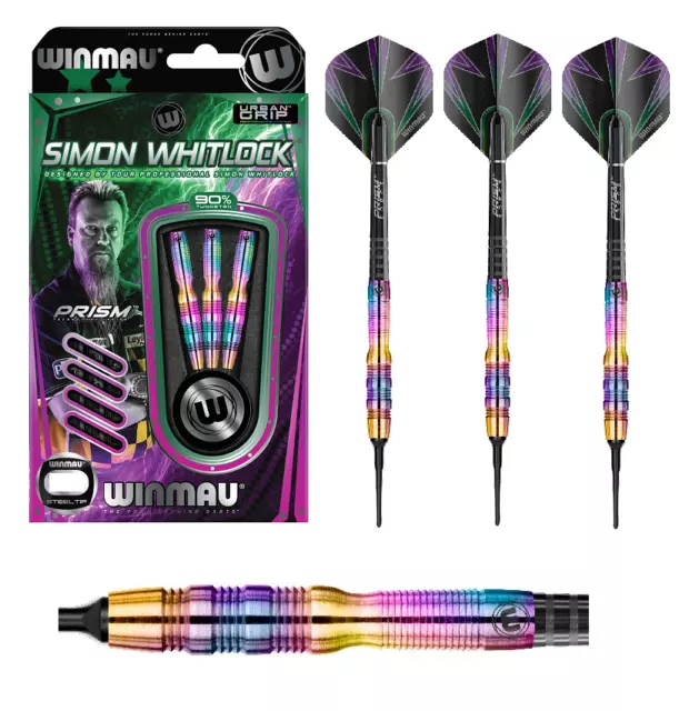 Winmau Darts - Simon Whitlock Urban Grip 18g 20g (Soft Dart) 3 Dartpfeile NEU