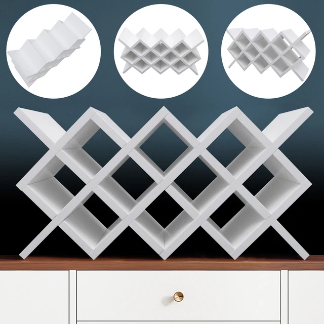 10GRID WINE LATTICE Rack WallMount Insert Display Wooden Storage