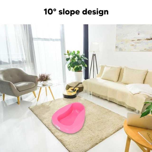 Thick Bedpan for Elderly 10° Slope Easy to Use Comfortable  Durable