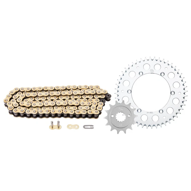 Primary Drive 428 Gold Chain Alloy Sprocket Kit Set Silver Fits Yamaha YZ85